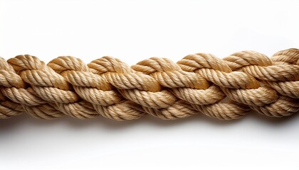 Obraz premium Thick Rope On White Background Isolated