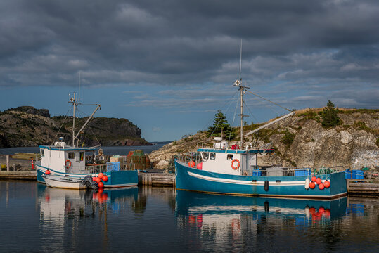 Fishing boats in the harbour of Brigus, Newfoundland