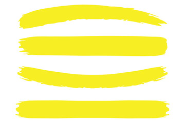 Collection of vector paint brush strokes, hand drawn brush stroke textures set. vector illustration