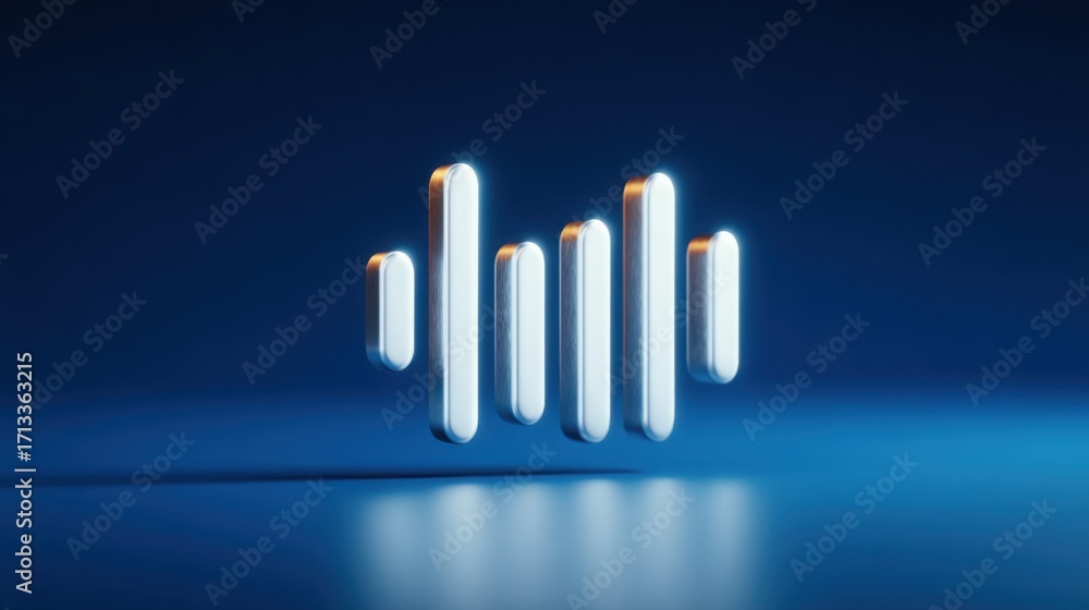 Poster three candles illuminating a blue background creating a calming and tranquil atmosphere in a serene 
