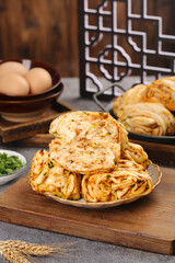 Homemade Chinese Pork Scallion Pancake Rolls Steamed Buns Traditional Asian Food