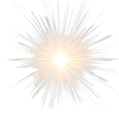 Bright starburst effect with light flares and radiant glow, evoking a sense of energy and illumination