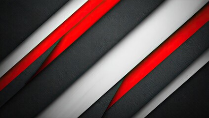 Diagonal stripes of black, white, and red