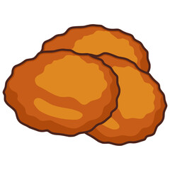 Placki Ziemniaczane Polish potato pancakes flat color vector illustration template design