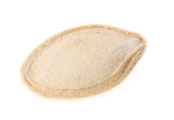 Roasted Pumpkin Seed with Paper Thin Shell Isolated on White Background