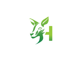 Modern agriculture biotech logo design combining eco-friendly elements with a green leaf and DNA symbol. Abstract emblem representing organic farming, sustainable agriculture, and innovative farm h