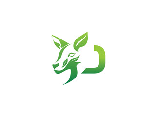 Modern agriculture biotech logo design combining eco-friendly elements with a green leaf and DNA symbol. Abstract emblem representing organic farming, sustainable agriculture, and innovative farm p