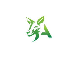 Modern agriculture biotech logo design combining eco-friendly elements with a green leaf and DNA symbol. Abstract emblem representing organic farming, sustainable agriculture, and innovative farm a