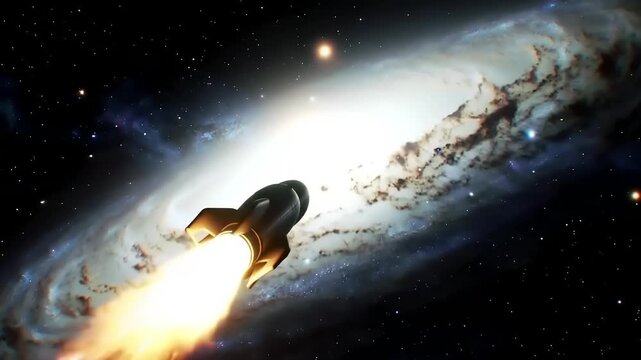 Rocket launch into space