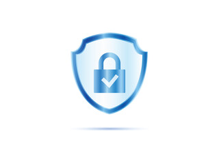 High quality digital SSL security shield icon vector for online data protection, encryption, firewall, antivirus, internet privacy and secure transaction designs