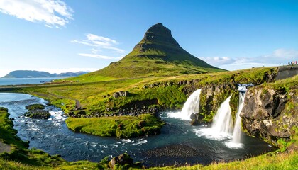 Icelandic Landscape With Mountain And