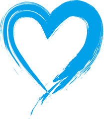 Love heart illustration hand-drawn with a brush