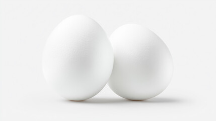 白背景に置かれた立っている卵