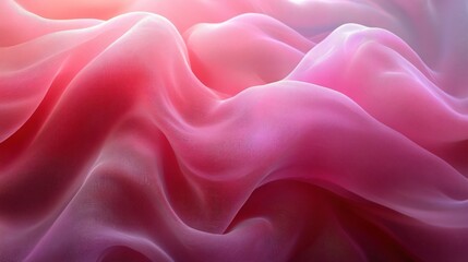 Obraz premium Abstract Pink Fabric Texture, Draped, Soft Focus
