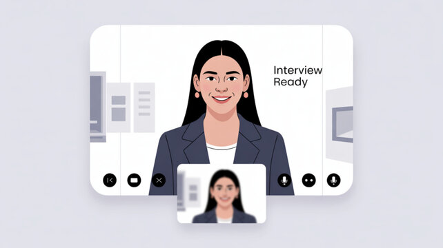 Virtual job interview meeting online conference call video chat woman professional career success advice tips