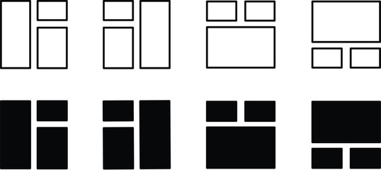 Web Layout Icons - Page Arrangement Set
