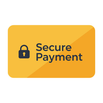 Secure Payment button with padlock icon for online transactions and data protection