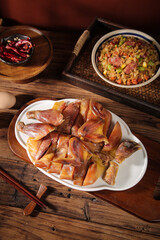 Hubei Air-Dried Preserved Chicken Specialties Ready-to-Eat with Fried Rice Traditional Chinese Cuisine