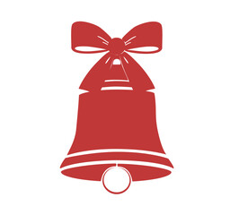 A festive collection of colorful Christmas bell illustrations decorated with bows, perfect for holiday designs, greeting cards, invitations, posters, and seasonal decorations. Bright and cheerful 