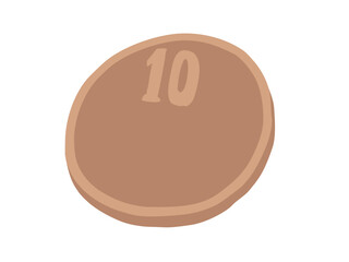 硬貨 10円 主線なし