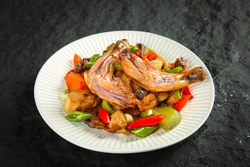 Hubei Specialty Handtorn Airdried Chicken Stir-Fry with Vegetables - Traditional Chinese Delicious Instant Food