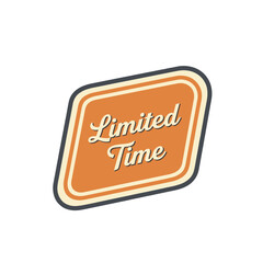Limited Time Offer Retro Vintage Style Badge Sticker Label for Sales Promotions and Special Deals