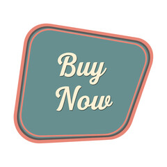 Retro style 'Buy Now' button or sign for online shopping and e-commerce promotions, vintage design for sales and advertisements.