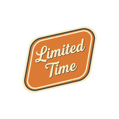 Limited Time Offer Retro Vintage Style Label Sticker Badge for Sales Promotions and Special Deals