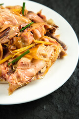 Hand-Torn Salt-Baked Preserved Chicken Hubei Specialty Dish Traditional Chinese Cuisine