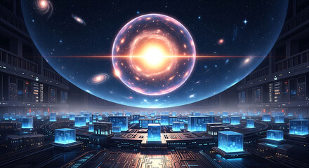 Quantum Computing Core: Abstract Futuristic Technology