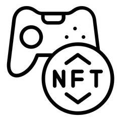 video game nft icon line