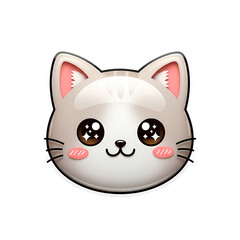 Cute Cat Face: Kawaii Kitty Illustration