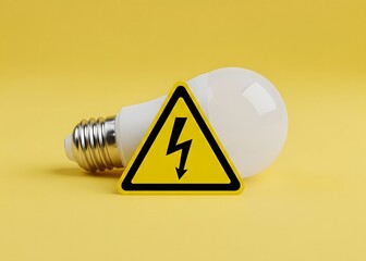 Light bulb and energy sign. Lack of electricity and energy crisis. Power outages disrupt systems and energy demand. Alternative energy sources.