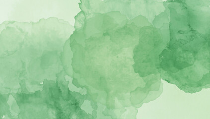 Watercolor Abstract Green Background: Soft Pastel Texture and Fluid Pattern Design