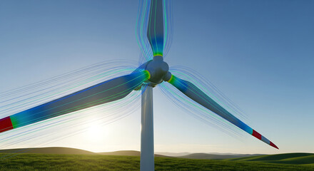 Wind Turbine Simulation: Airflow Visualization for Renewable Energy