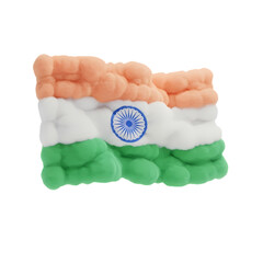 3D Render: India Flag in Unique Textured Design