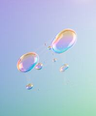 Colorful soap bubbles