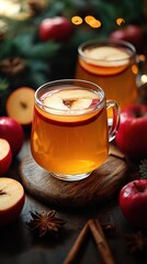 Steaming hot apple cider