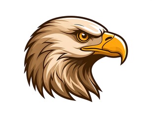 Detailed eagle head profile