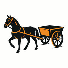 Vintage Horse and Carriage Icon