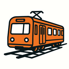 City Tram Public Transport Vector Icon