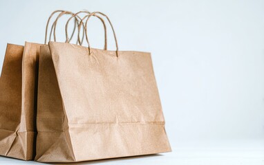 Three brown paper shopping bags (1)