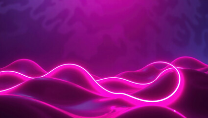 Vibrant Abstract Neon Light Trails: Purple Waves and Fluid Textures in Modern Digital Art Design
