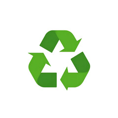 A vibrant green recycling symbol representing sustainability and environmental consciousness in modern society.