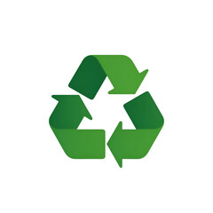 Fototapeta premium A vibrant green recycling symbol representing sustainability and eco-friendly practices, promoting environmental awareness and conservation.