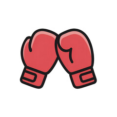 A vibrant illustration of red boxing gloves, symbolizing competition, strength, and determination in the sport of boxing.