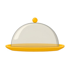 Fototapeta premium A vibrant food cloche cover showcasing delicious culinary creations with an elegant presentation for any dining experience.