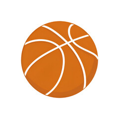 Fototapeta premium A vibrant orange basketball with detailed white lines, perfect for showcasing sports equipment and athleticism.