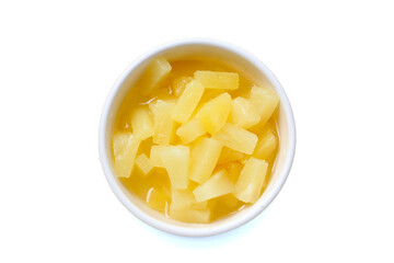 Sweet pineapple chunks in light syrup
