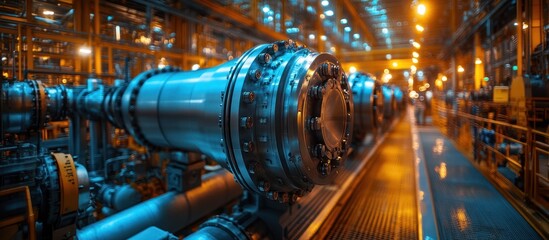 Industrial machinery and equipment in a factory.